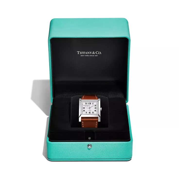 Union Square: 30 mm Watch in Steel with a White Dial, 5