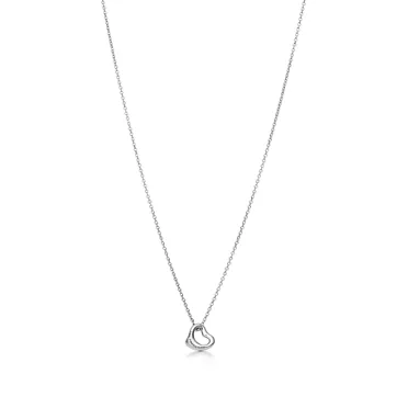 Elsa Peretti®:Open Heart Pendant in Sterling Silver, 7 mm, 2