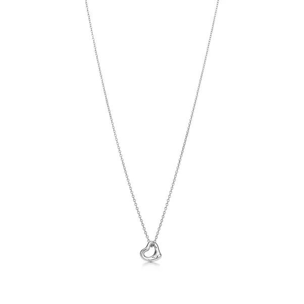 Pendentif Open Heart en argent 925 millièmes, 7 mm