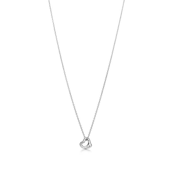 Elsa Peretti®:Open Heart Pendant in Sterling Silver, 7 mm