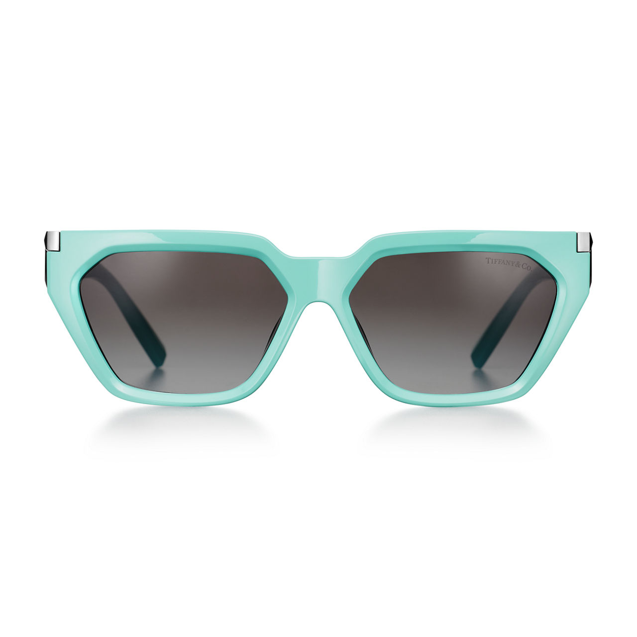 Sonnenbrille aus Acetat in Tiffany Blue® mit Gläsern mit grauem Farbverlauf