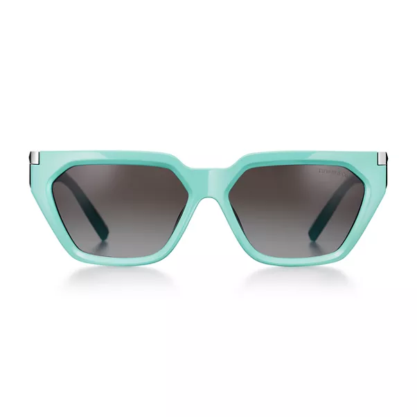 Sunglasses in Tiffany Blue® Acetate with Gray Gradient Lenses