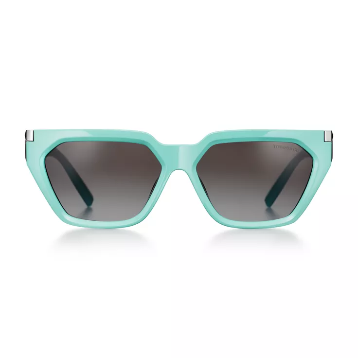 Tiffany T:Sunglasses in Tiffany Blue® Acetate with Gray Gradient Lenses, 1