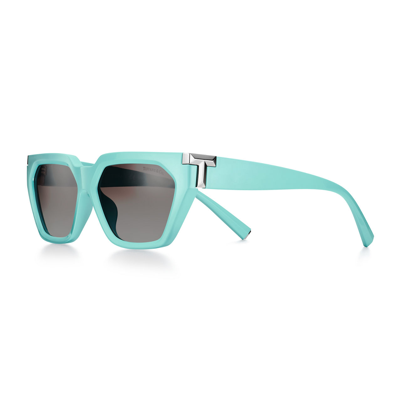 Tiffany T:Sunglasses in Tiffany Blue® Acetate with Grey Gradient Lenses image number 0