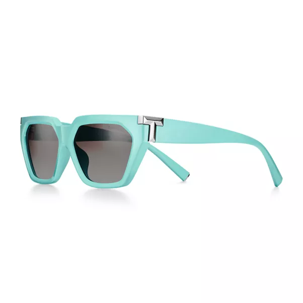 Sunglasses in Tiffany Blue® Acetate with Gray Gradient Lenses