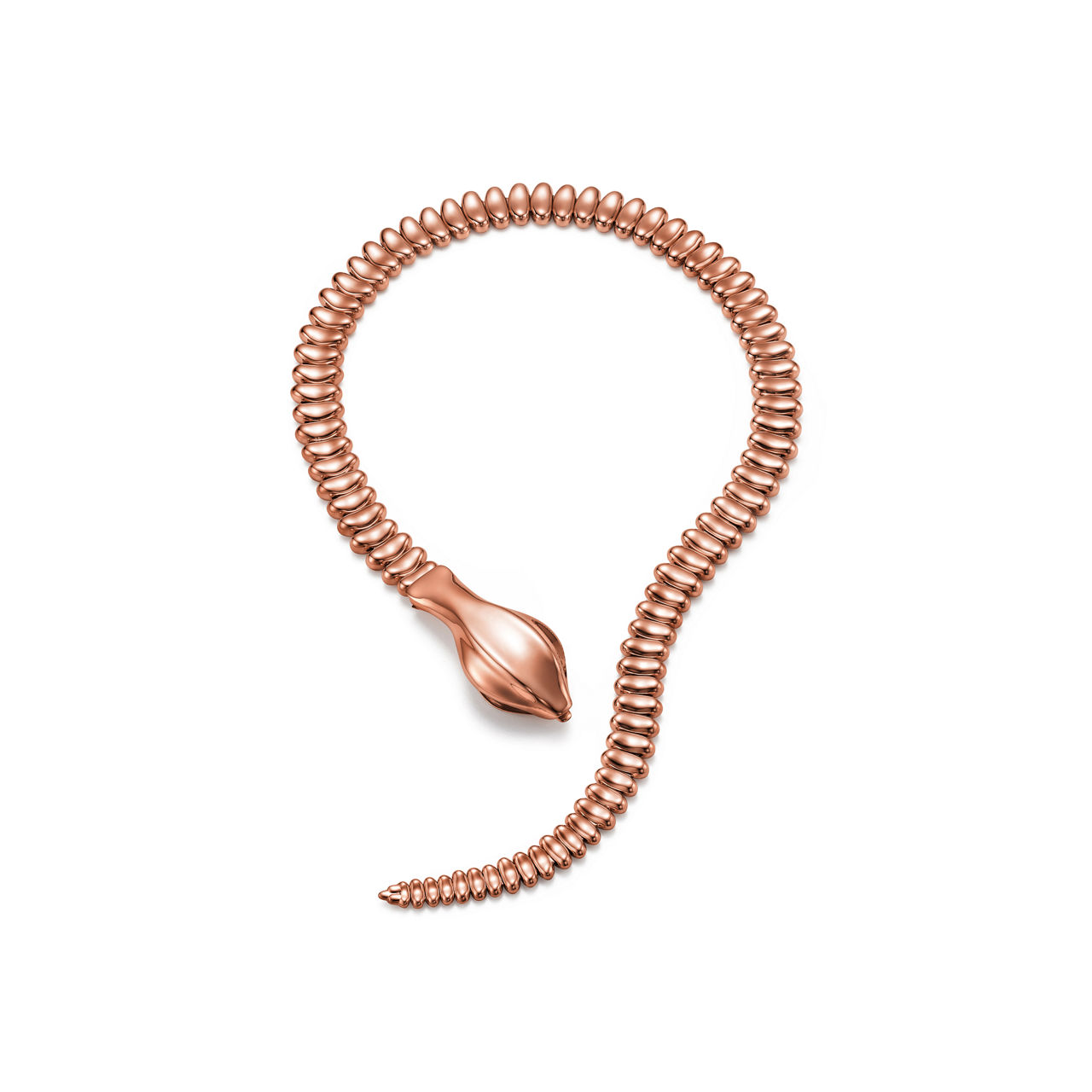 Elsa Peretti®:Snake Necklace in Rose Gold image number 3
