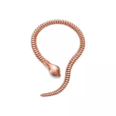 Elsa Peretti®:Snake Necklace in Rose Gold, 3