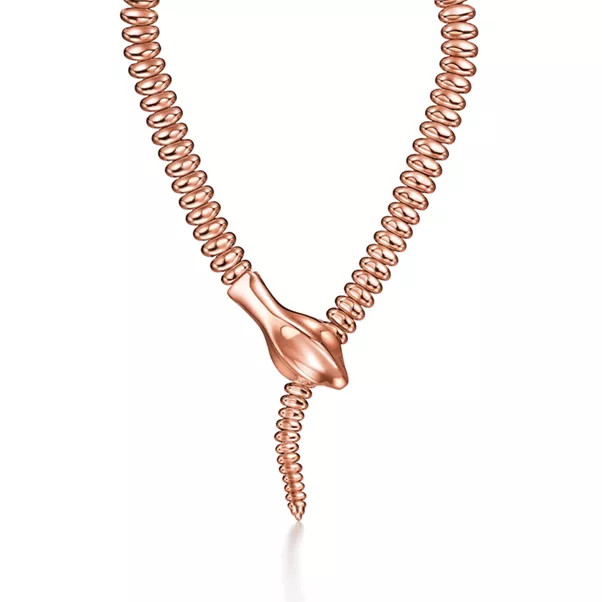 Snake Necklace in Rose Gold