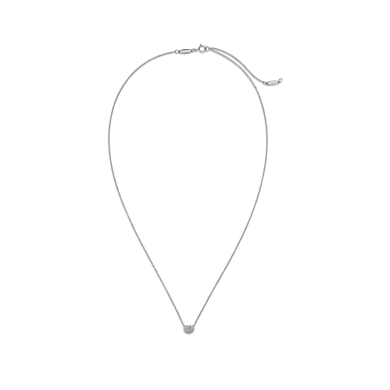 Elsa Peretti®:Bean design Pendant in Platinum with Diamonds image number 2