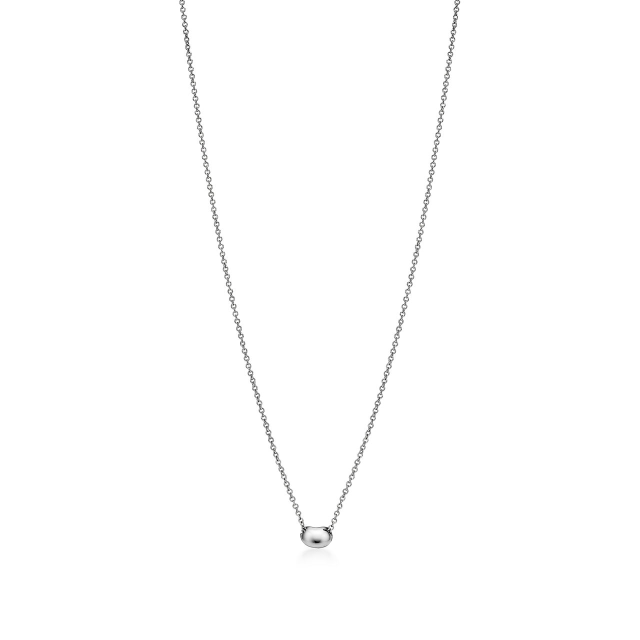 Elsa Peretti®:Bean design Pendant in Platinum with Diamonds image number 3