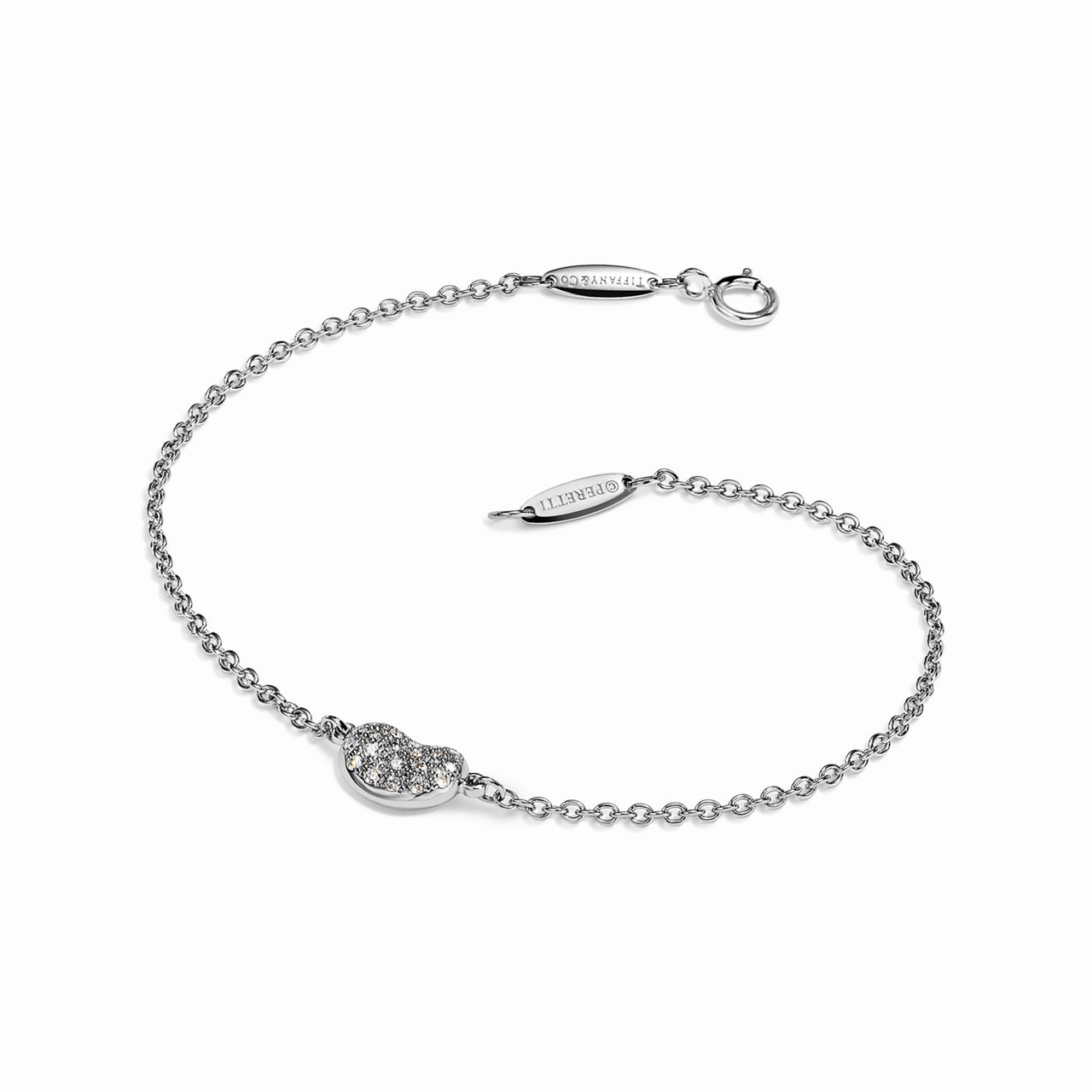 Elsa Peretti®:Bean design Bracelet in Platinum with Diamonds image number 2