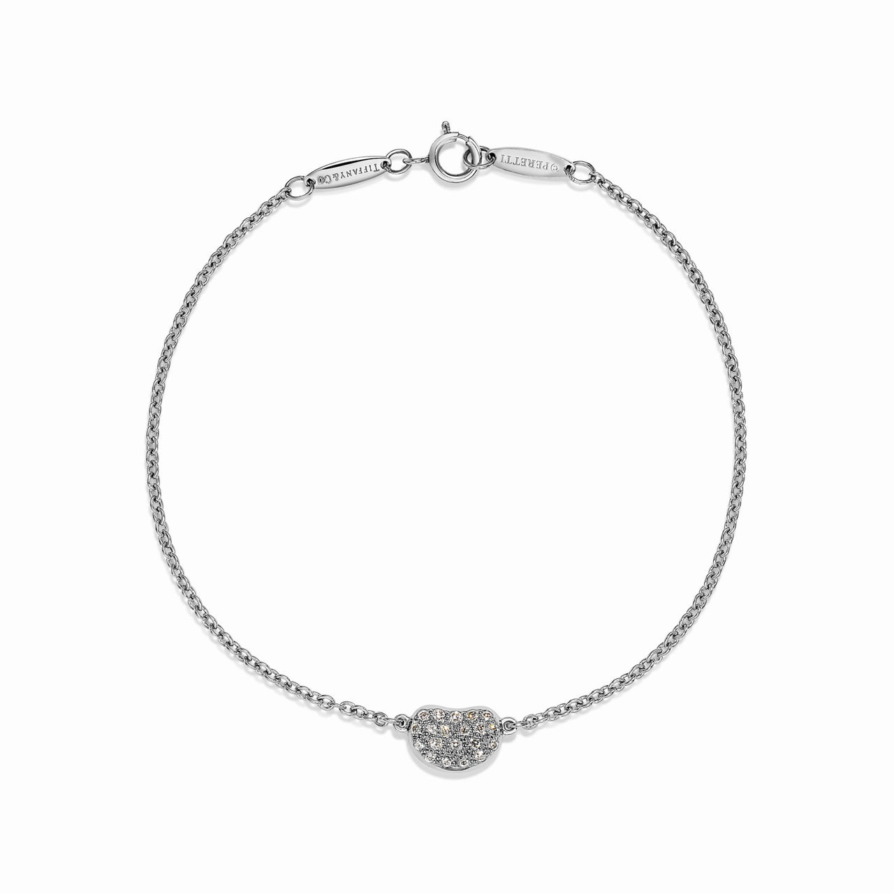 Elsa Peretti®:Bean design Bracelet in Platinum with Diamonds image number 0