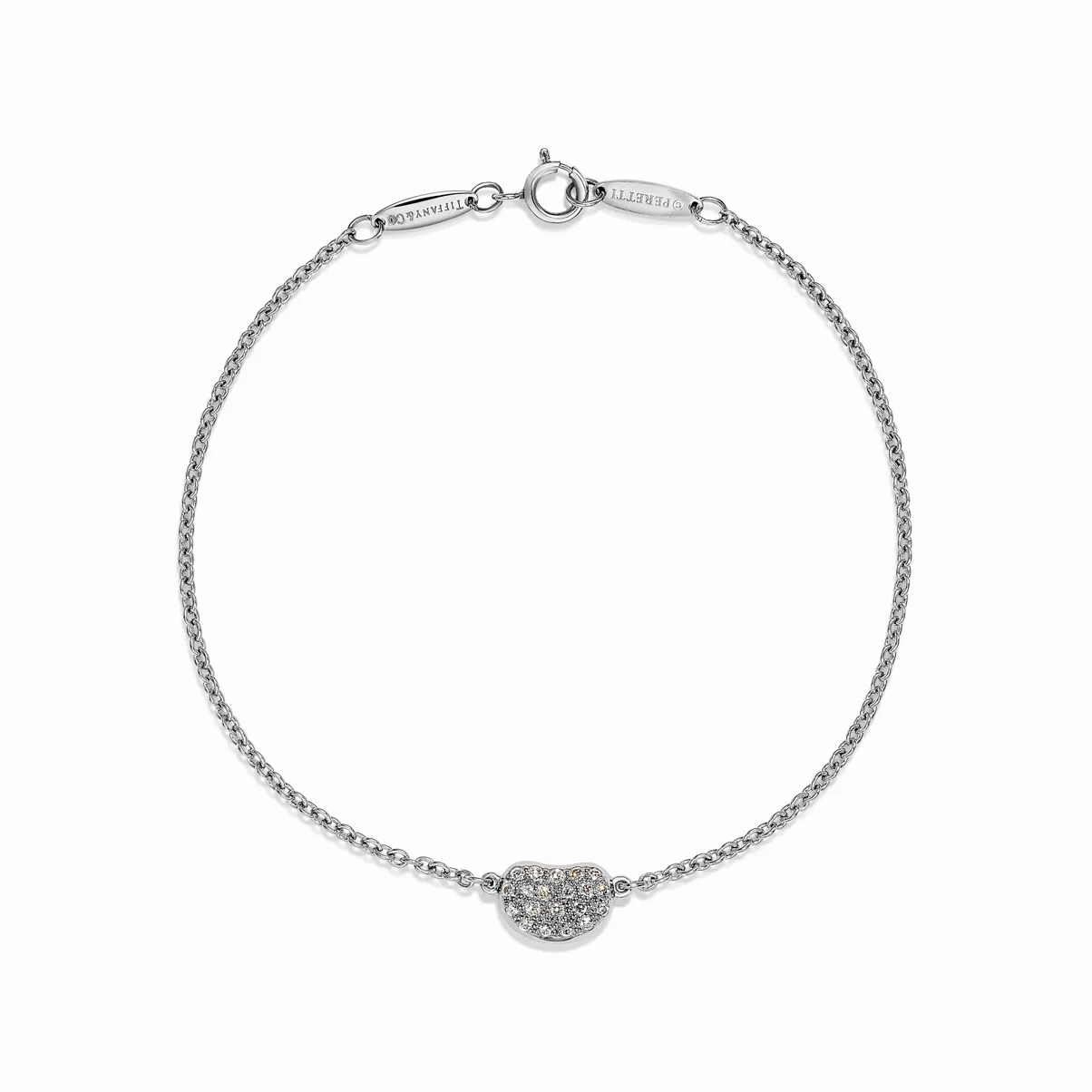 Bracciale in platino con diamanti