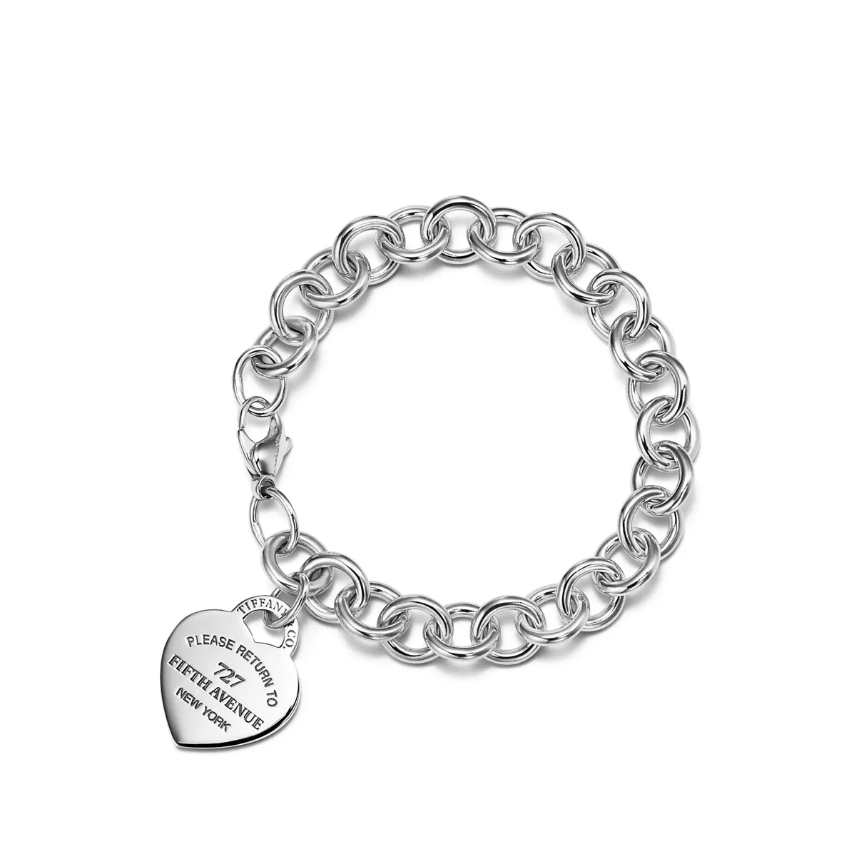 Heart Tag Bracelet in Sterling Silver