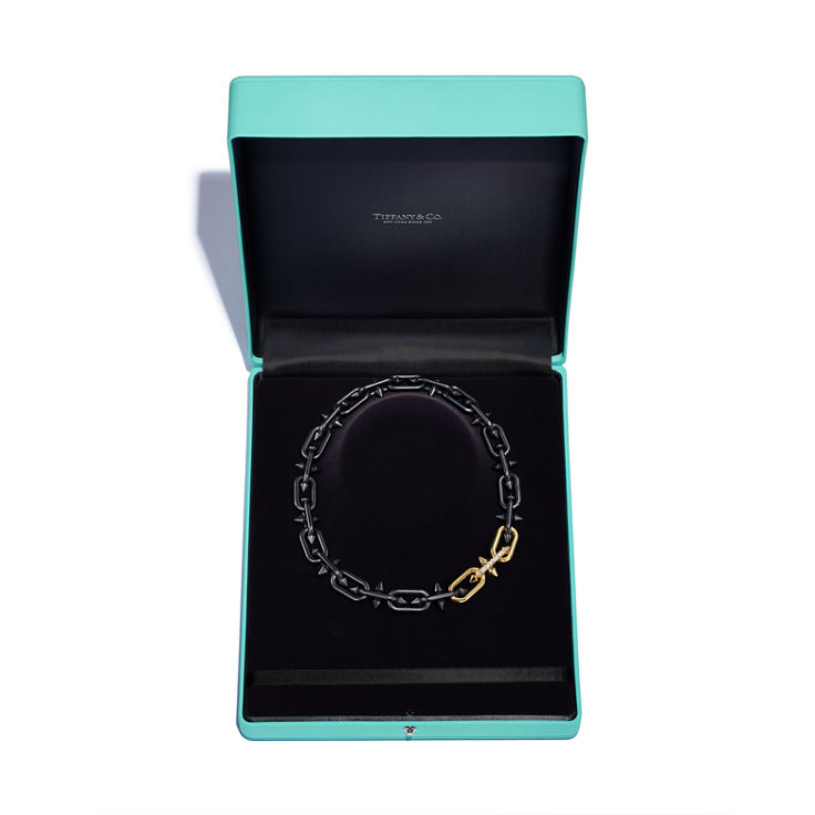 Tiffany Titan by Pharrell Williams:Necklace in Titanium, Gold and Diamonds image number 5