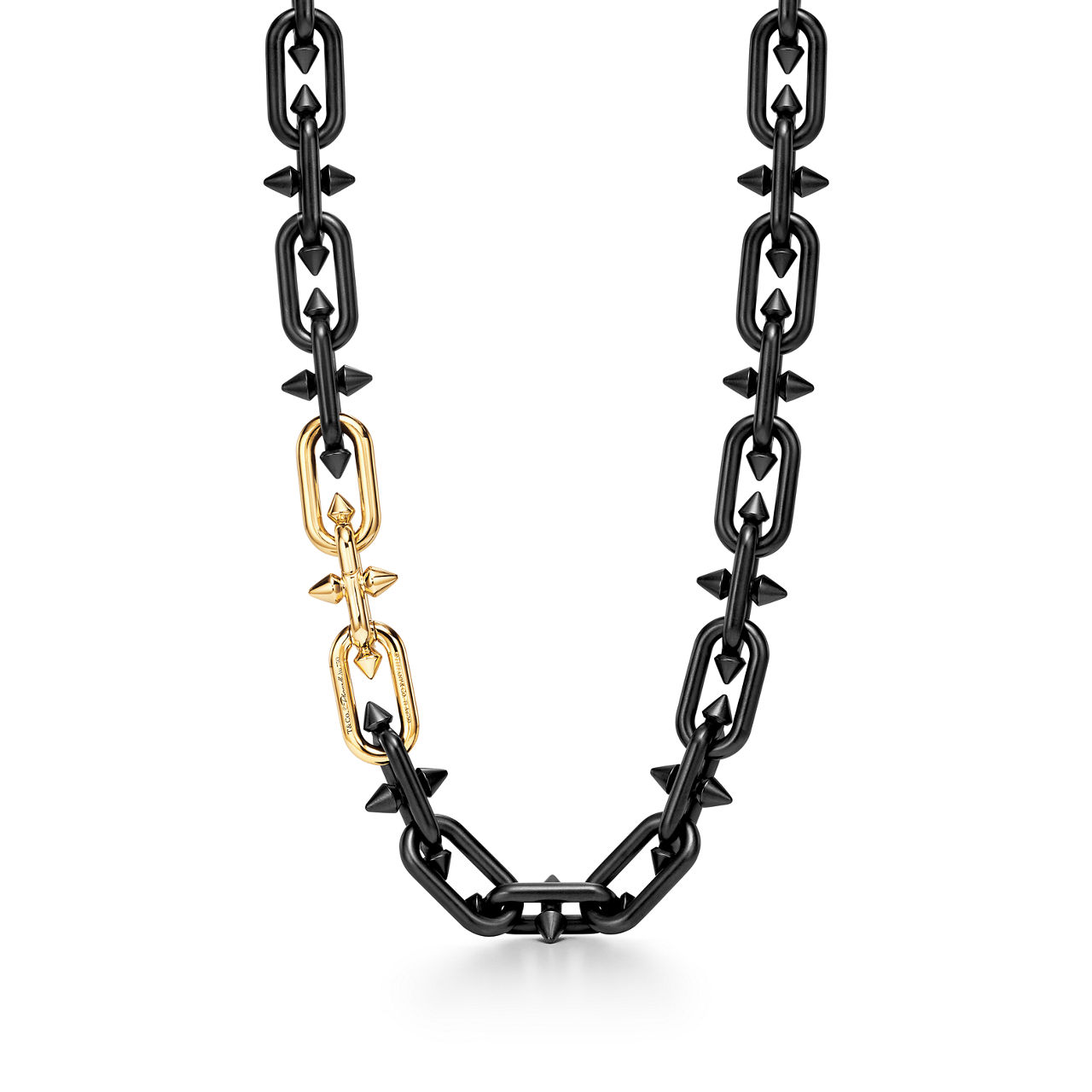 Tiffany Titan by Pharrell Williams:Necklace in Titanium, Gold and Diamonds image number 2