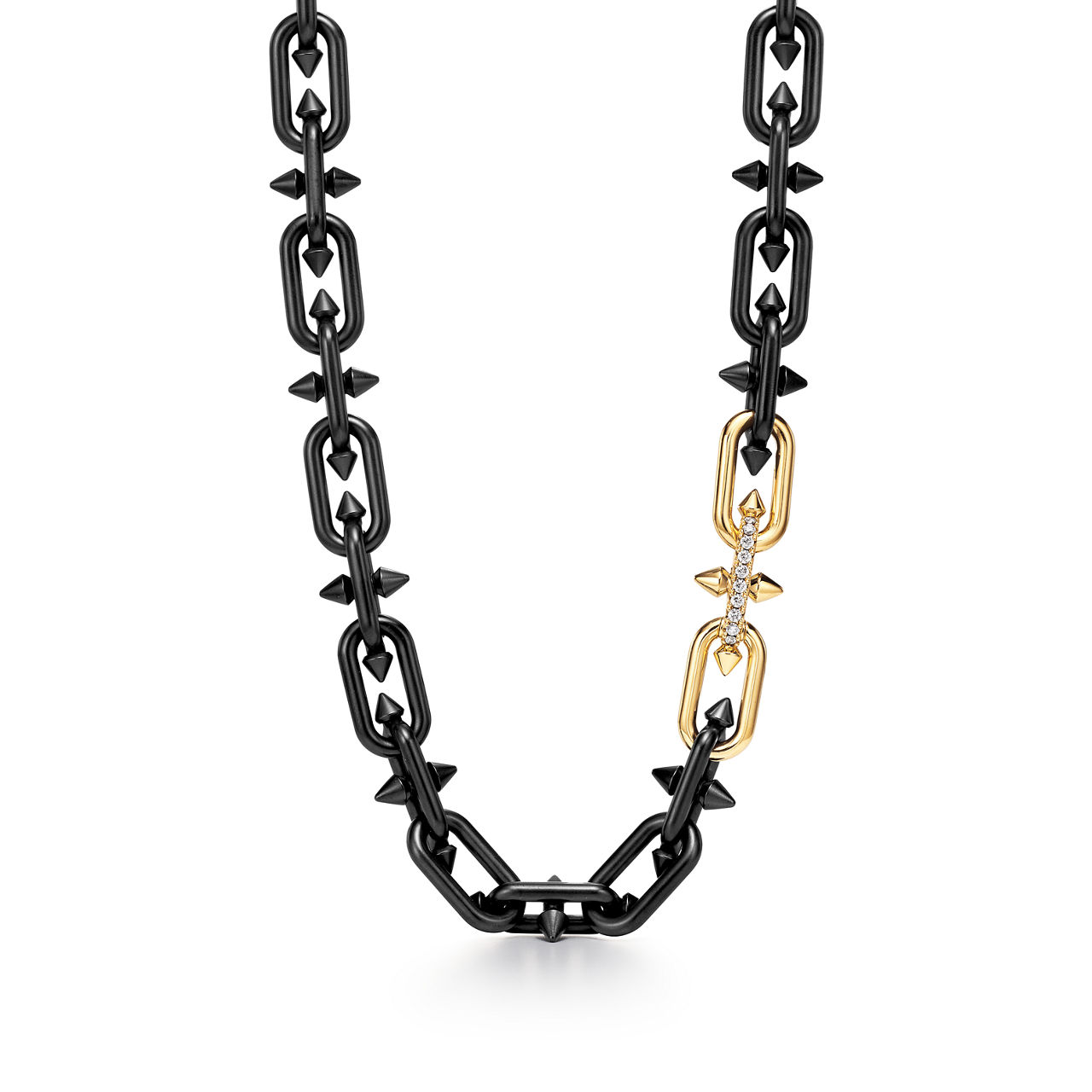 Tiffany Titan by Pharrell Williams:Necklace in Titanium, Gold and Diamonds image number 0