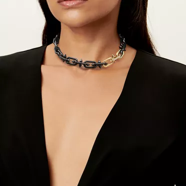 Tiffany Titan by Pharrell Williams:Necklace in Titanium, Gold and Diamonds, 7