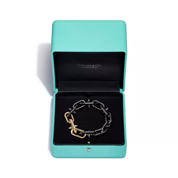 Collezione Tiffany Titan by Pharrell Williams:Bracciale in titanio, oro e diamanti, 8