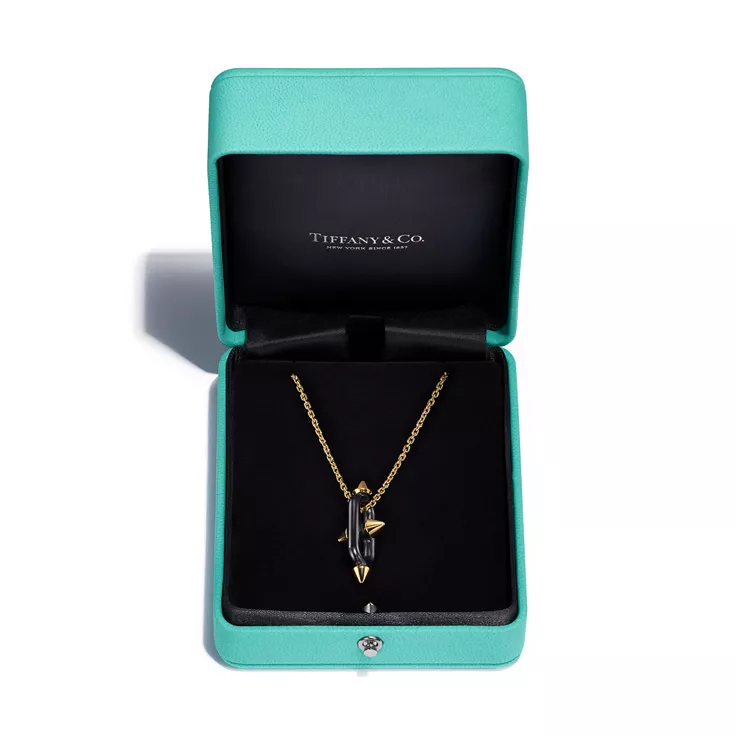 Tiffany Titan by Pharrell Williams:Pendant in Titanium and Yellow Gold, 13