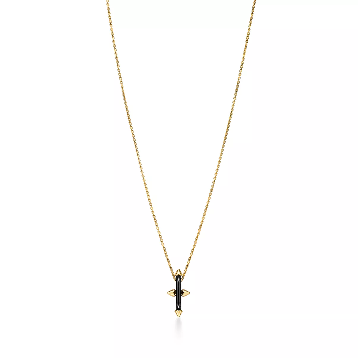 Pendant in Titanium and Yellow Gold