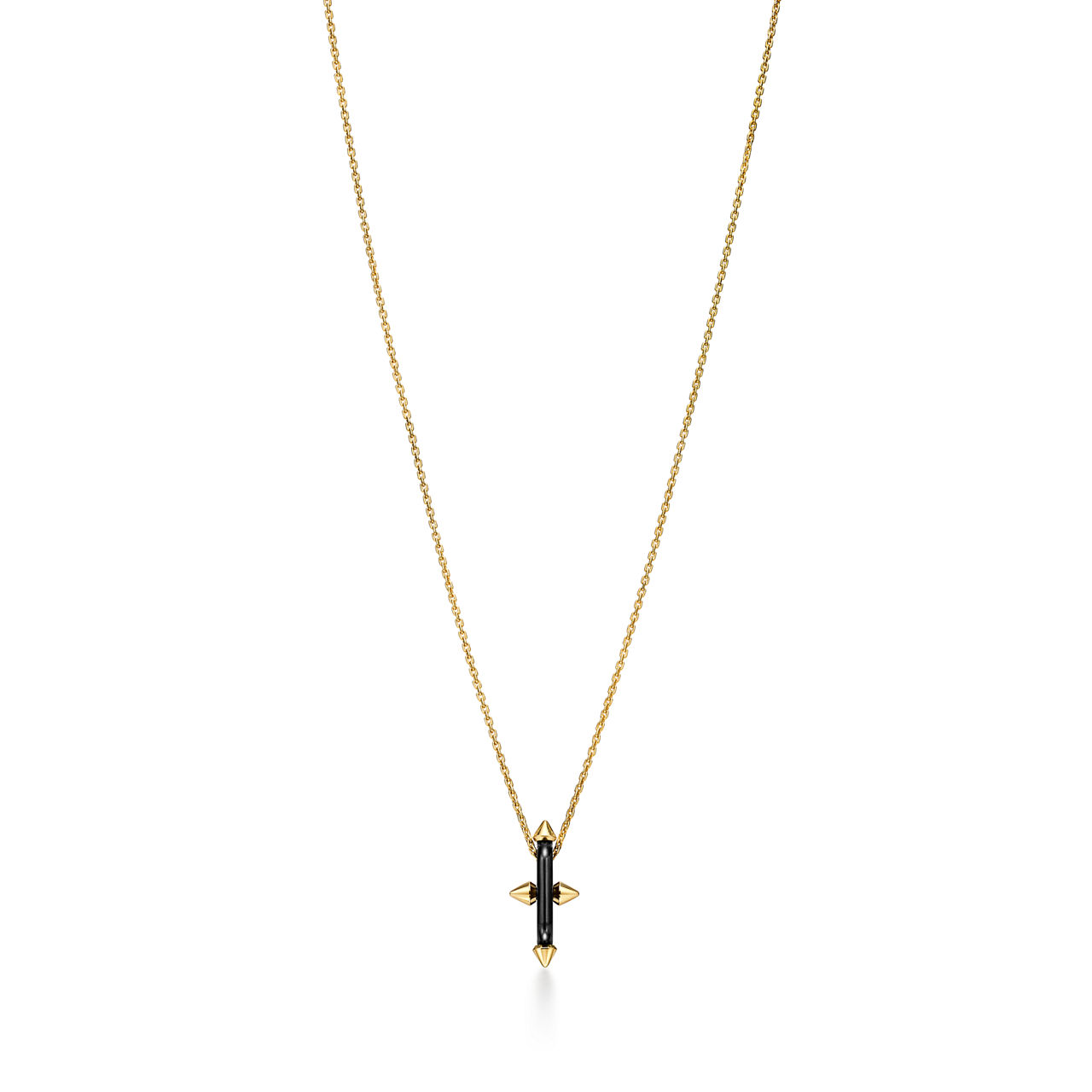 Colgante de titanio y oro amarillo