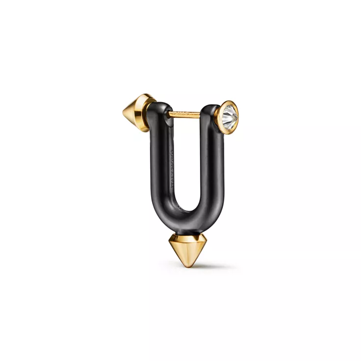 Tiffany Titan by Pharrell Williams:Large Earrings in Titanium, Gold and Diamonds, 5