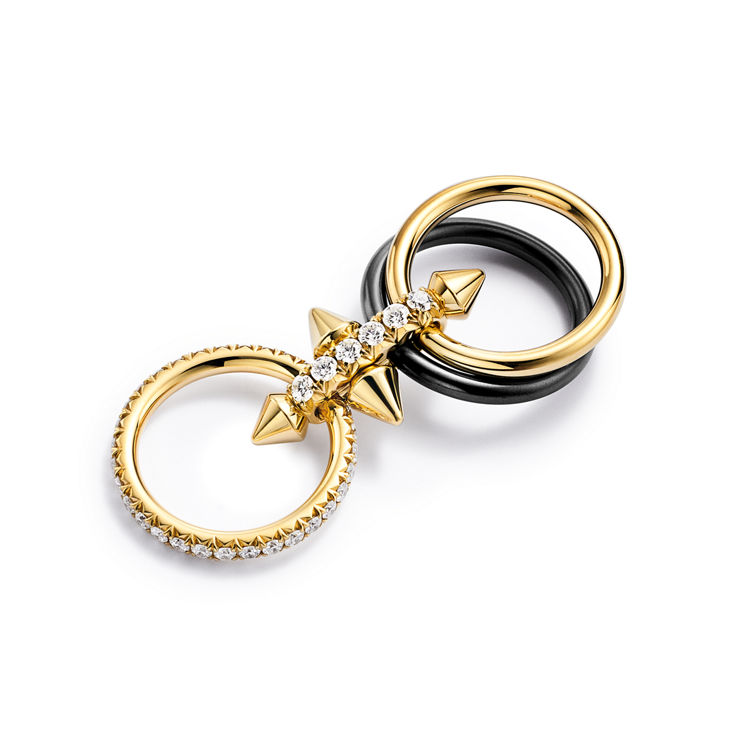 Tiffany Titan by Pharrell Williams:Ring in Titanium, Gold and Diamonds image number 10