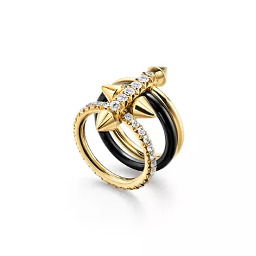 Tiffany Titan by Pharrell Williams:Ring in Titanium, Gold and Diamonds, 6