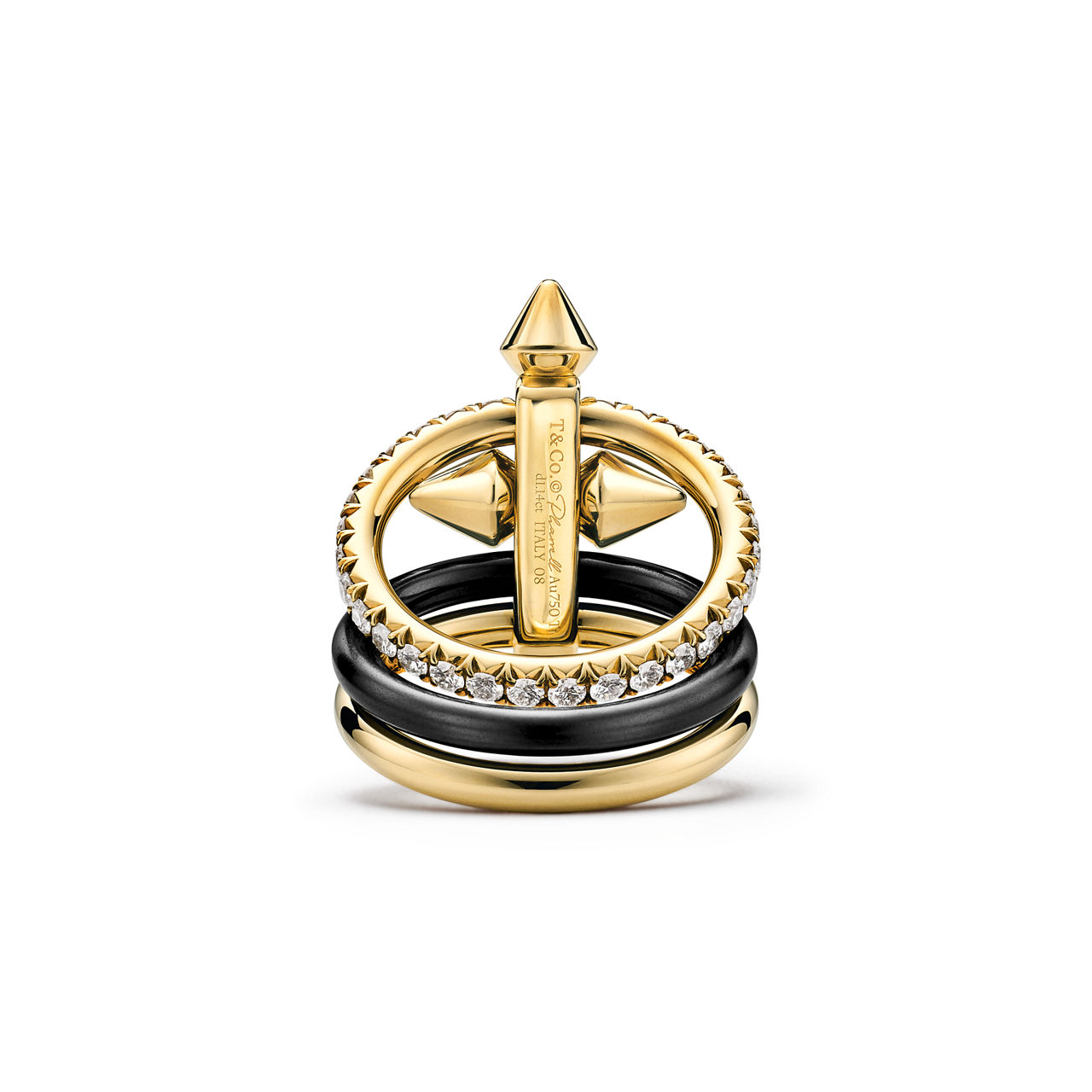 Tiffany Titan by Pharrell Williams:Ring in Titanium, Gold and Diamonds image number 6