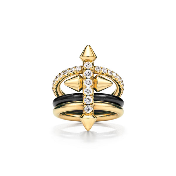 Tiffany Titan by Pharrell Williams:Ring in Titan und Gold mit Diamanten