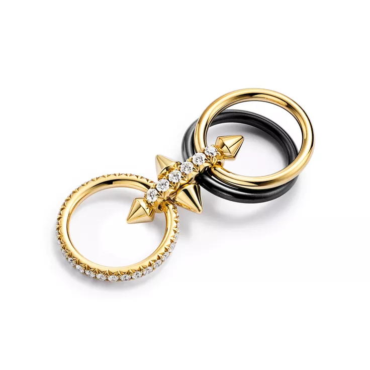 Tiffany Titan by Pharrell Williams:Ring in Titanium, Gold and Diamonds, 12