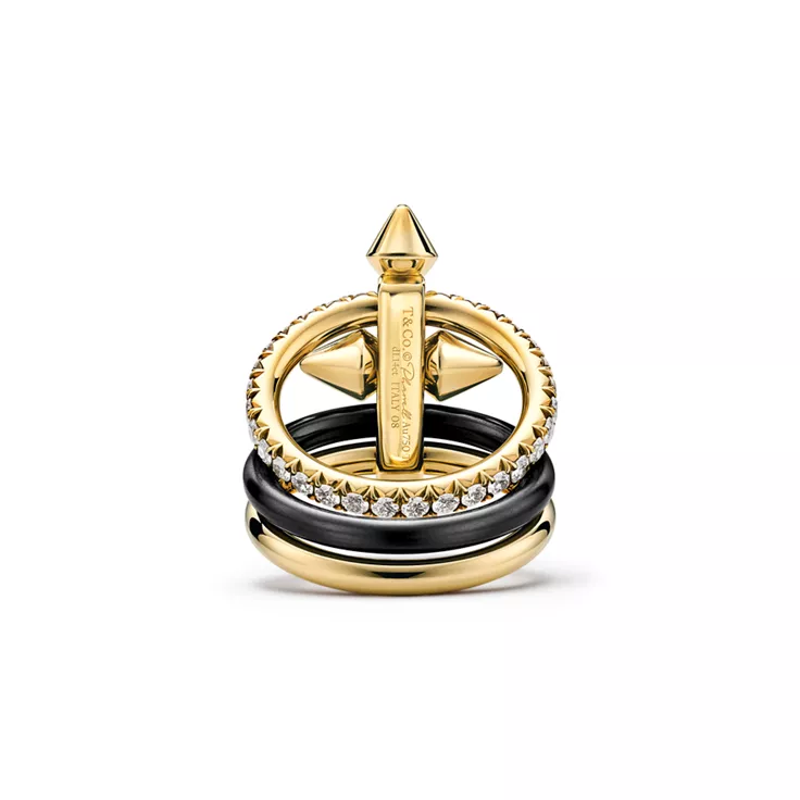 Collezione Tiffany Titan by Pharrell Williams:Anello in titanio, oro e diamanti, 11