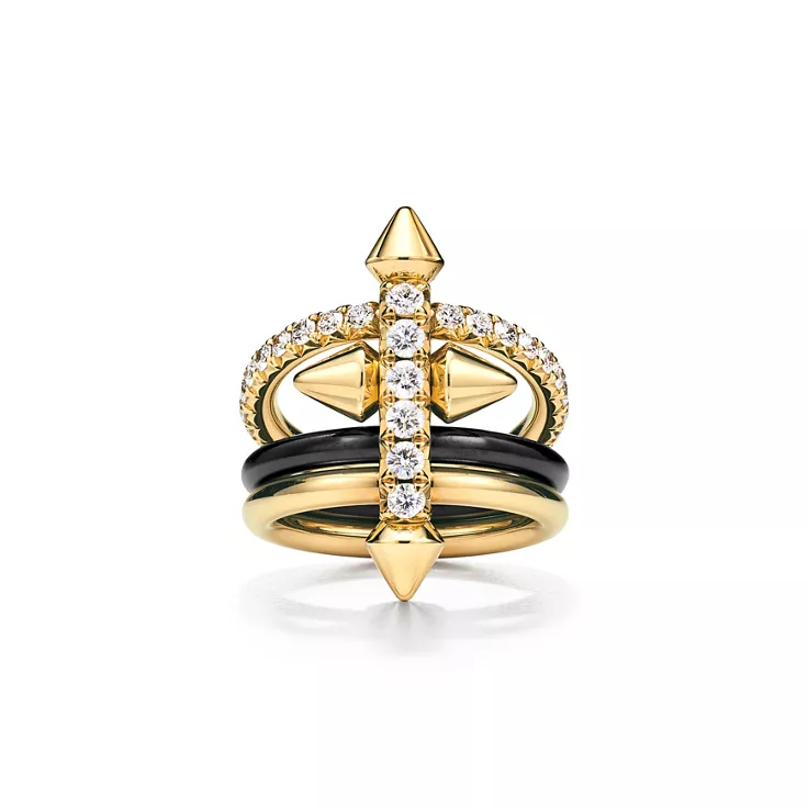 Collezione Tiffany Titan by Pharrell Williams:Anello in titanio, oro e diamanti, 1