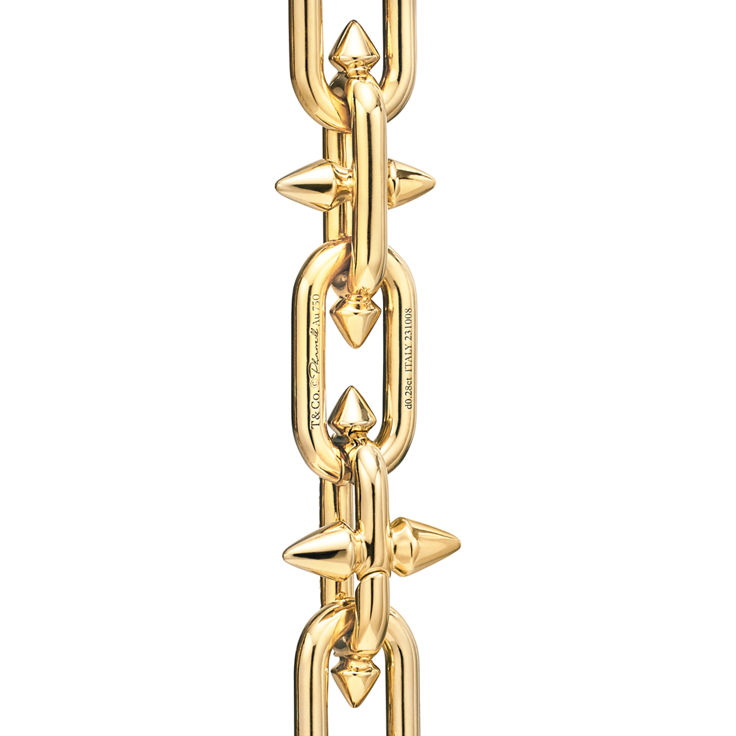 Tiffany Titan by Pharrell Williams:Clasp Necklace in Gold with Diamonds image number 13