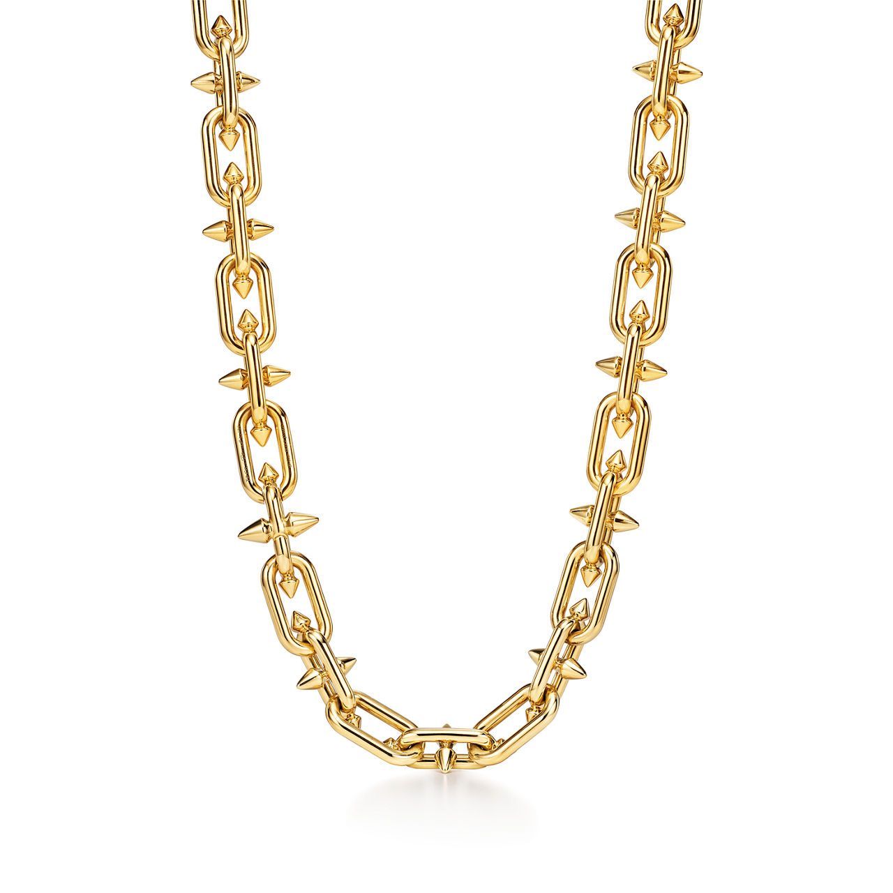 Tiffany Titan by Pharrell Williams:Clasp Necklace in Gold with Diamonds image number 6