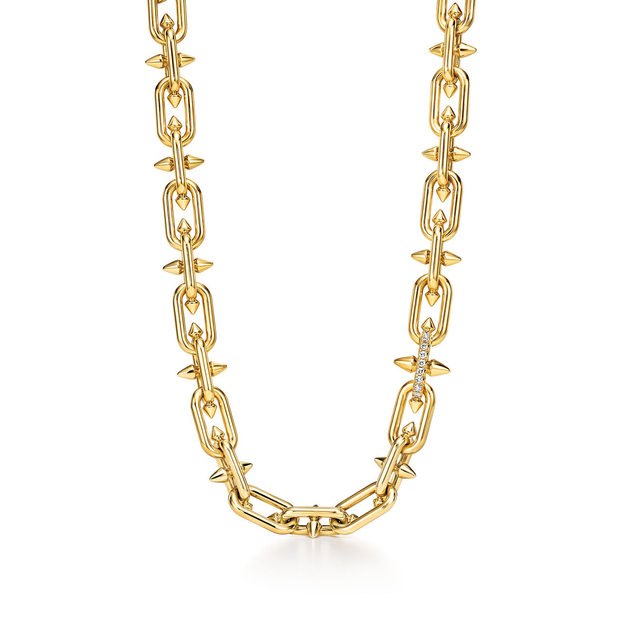 Tiffany Titan by Pharrell Williams:Clasp Necklace in Gold with Diamonds image number 0