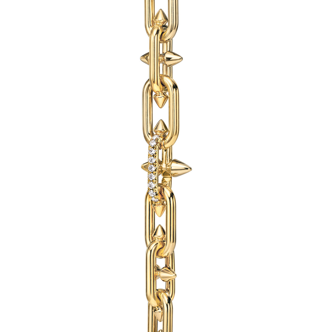 Tiffany Titan by Pharrell Williams:Clasp Necklace in Gold with Diamonds image number 7