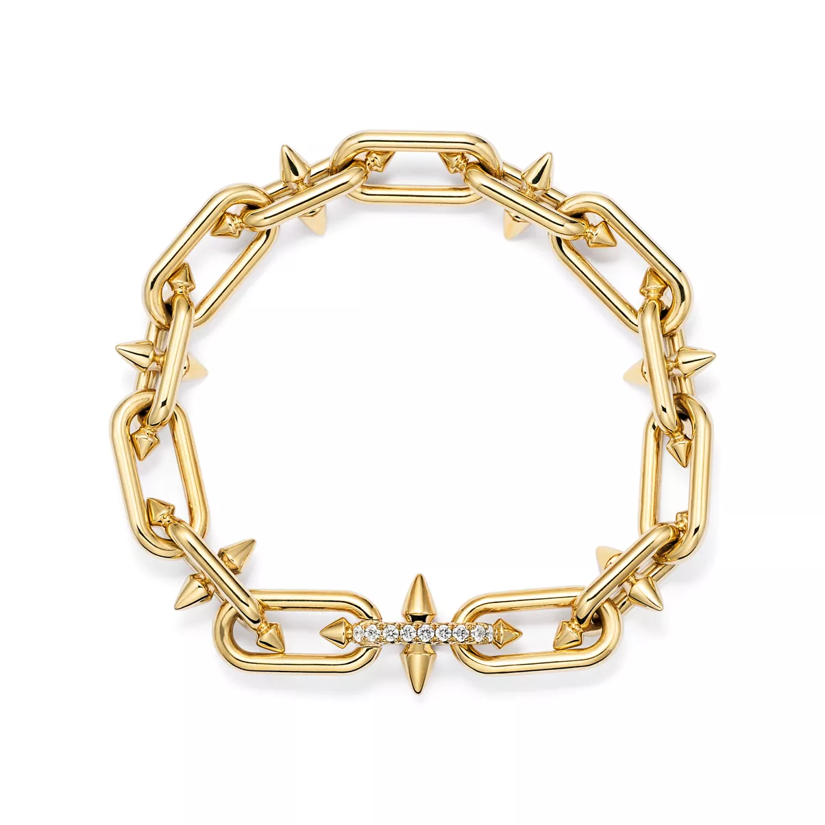 Clasp Bracelet in Gold with Diamonds