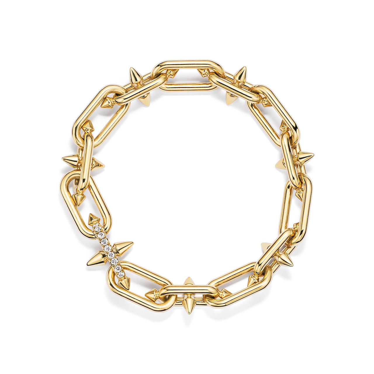 Tiffany Titan by Pharrell Williams:Schnappverschluss-Armband in Gold mit Diamanten Bildnummer 0