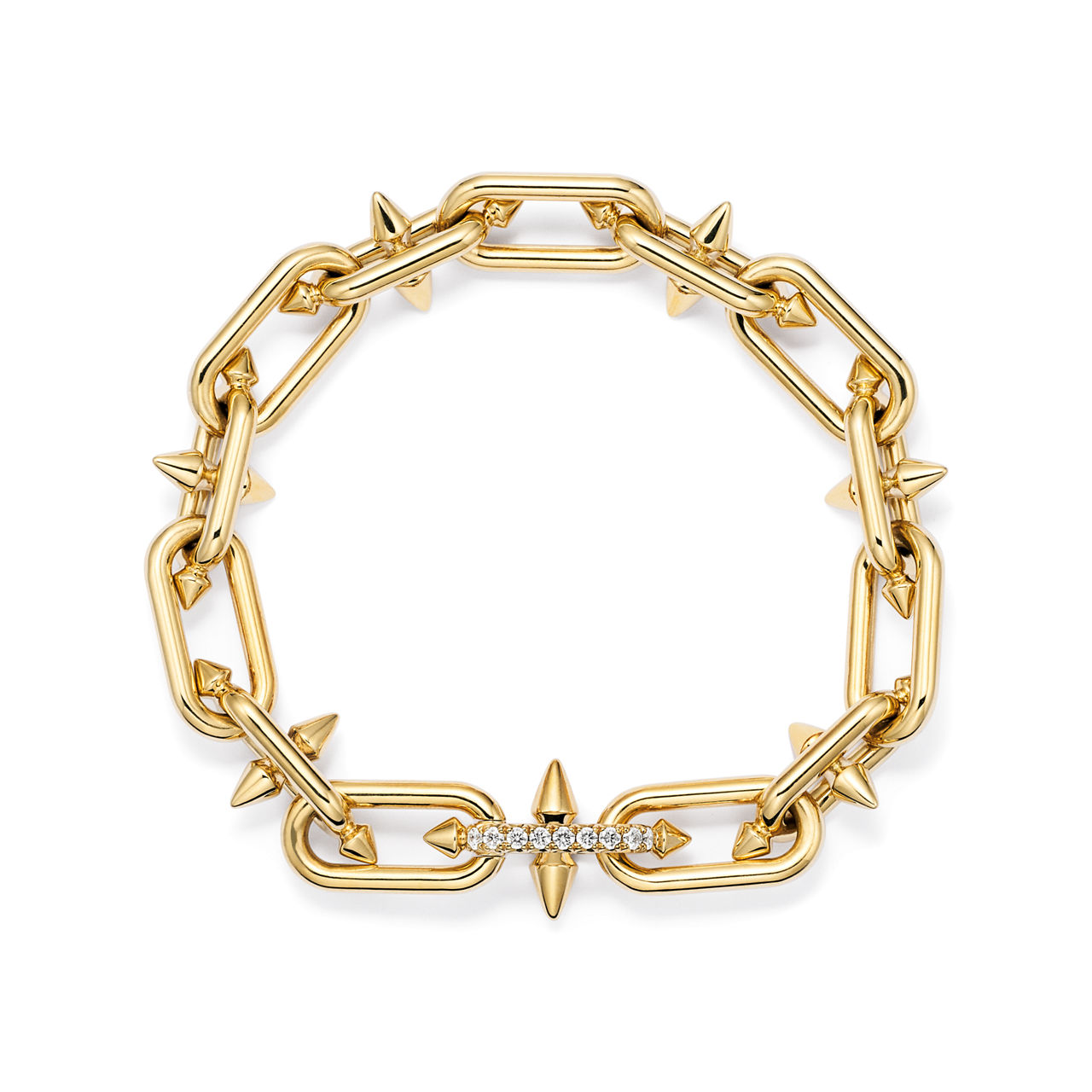Tiffany Titan by Pharrell Williams:Clasp Bracelet in Gold with Diamonds image number 0