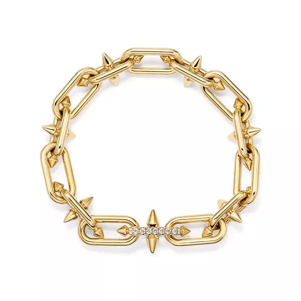 Clasp Bracelet in Gold with Diamonds