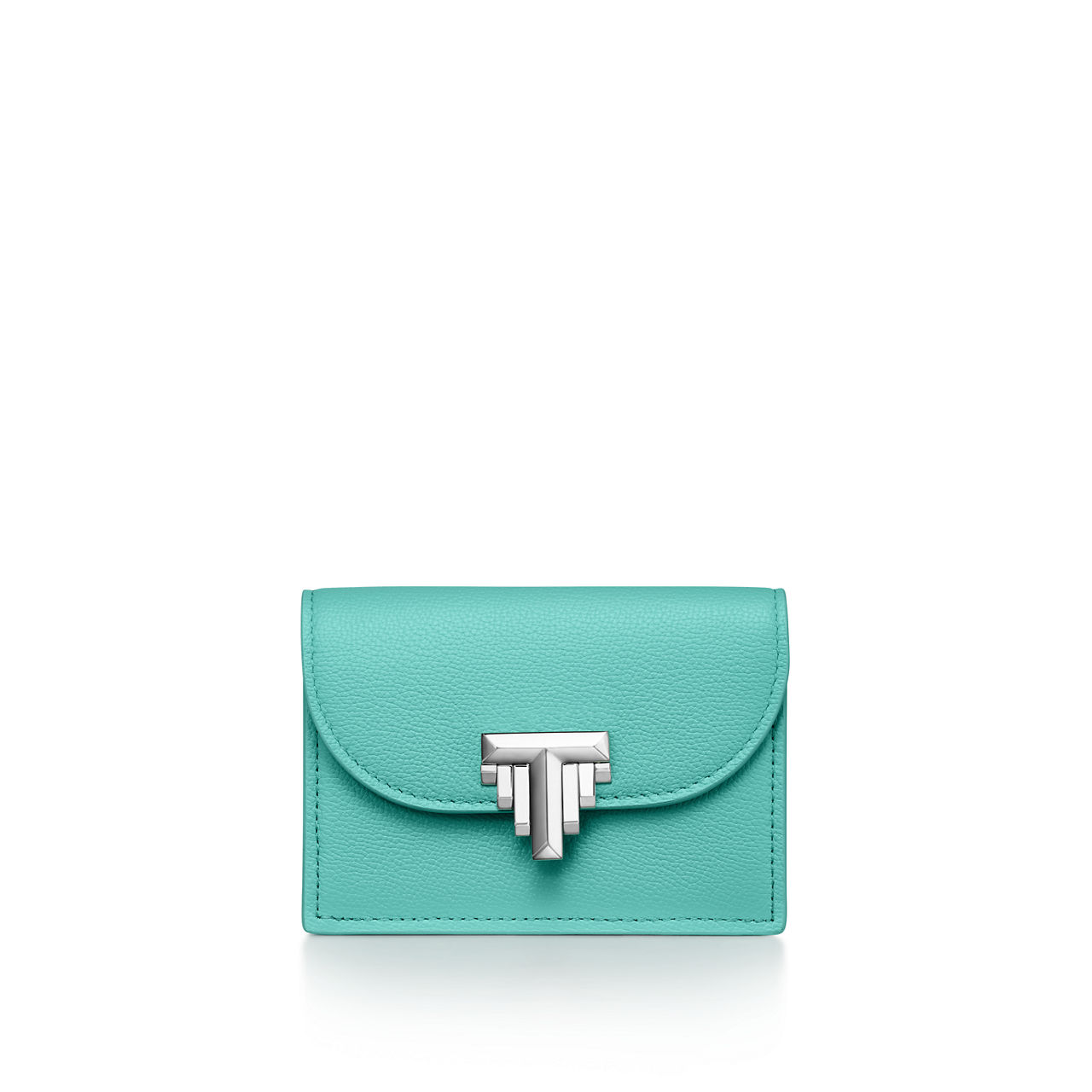 Tiffany T:Deco Flap Card Holder in Tiffany Blue® Leather image number 0