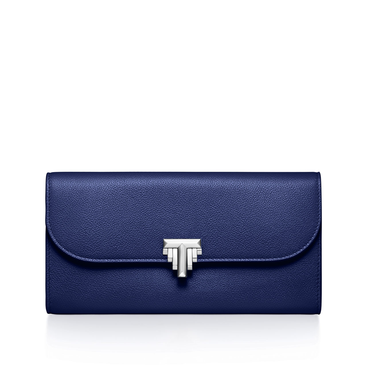 Deco Portemonnaie im europäischen Stil aus Leder in Saphirblau