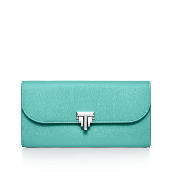 Tiffany T:Deco Portemonnaie im europäischen Stil aus Leder in Tiffany Blue®