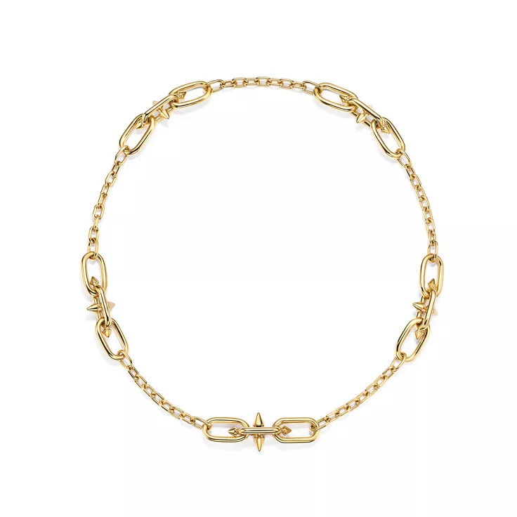 Tiffany Titan by Pharrell Williams:Medium Link Station Necklace in Gold, 10