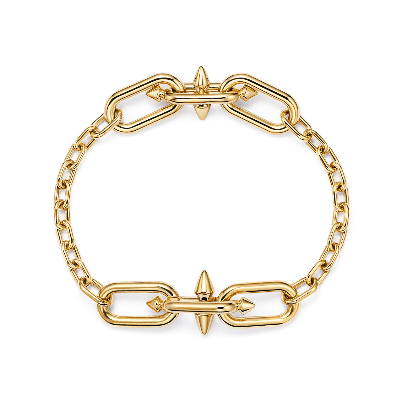 Bracciale Station a maglie medie in oro