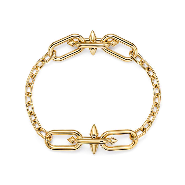 Tiffany Titan by Pharrell Williams:Medium Link Station Bracelet in Gold