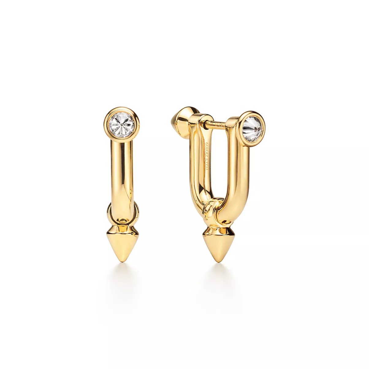 Orecchini Titan Medi in oro con diamanti