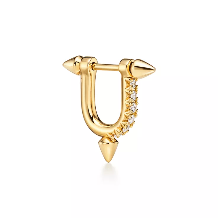 Tiffany Titan by Pharrell Williams:Small Earrings in Gold with Diamonds, 8